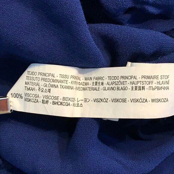 Zara Basic Blue Sleeveless Open Knit Shoulders Top Blouse Size Small S Womens - Picture 7 of 8